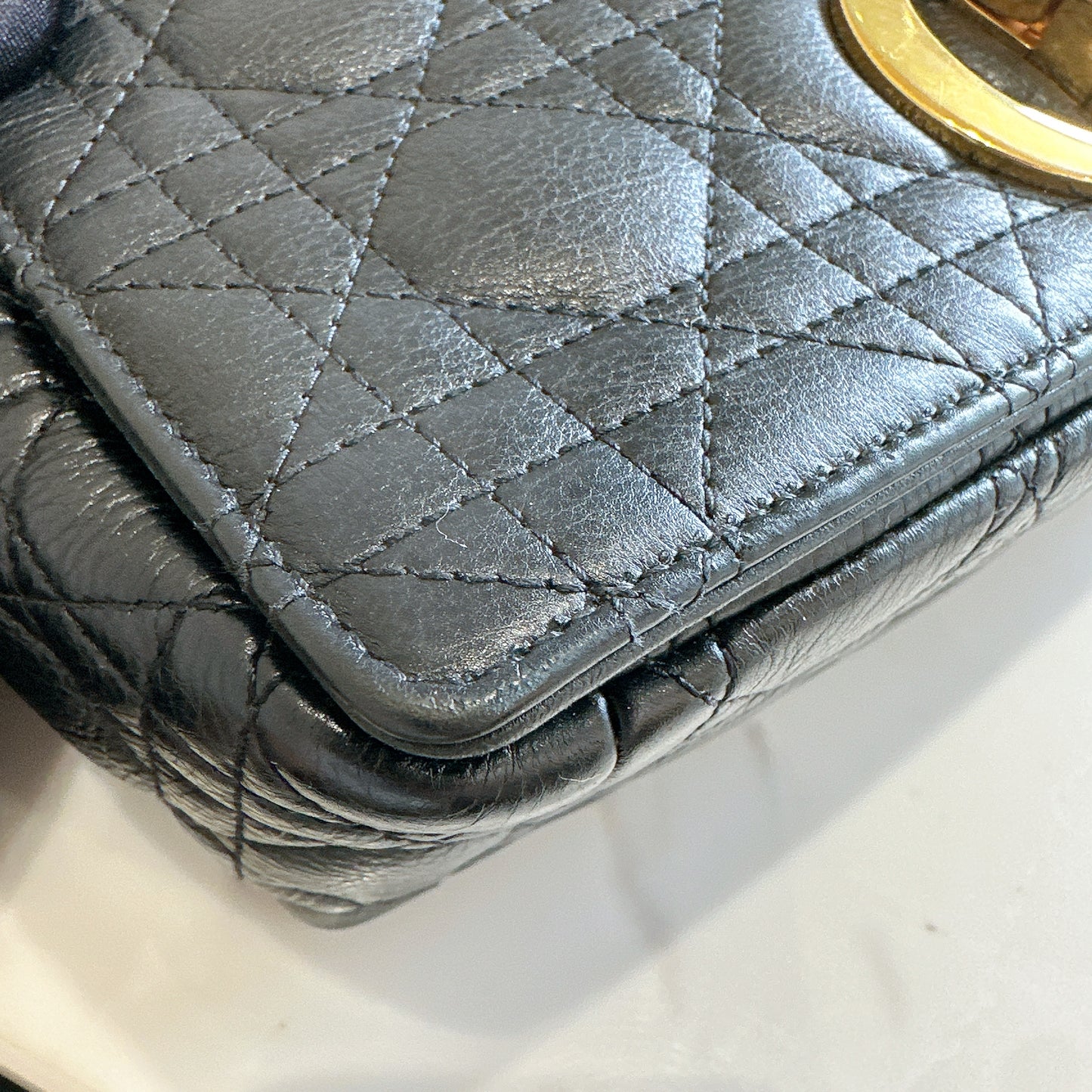 Dior Medium Caro Bag in Black GHW