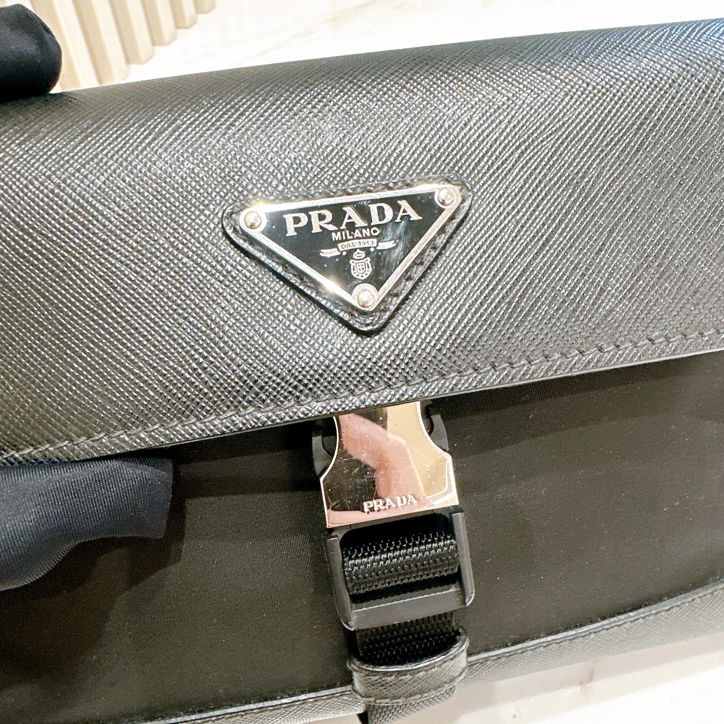 Prada Renylon and Saffiano Leather Crossbody