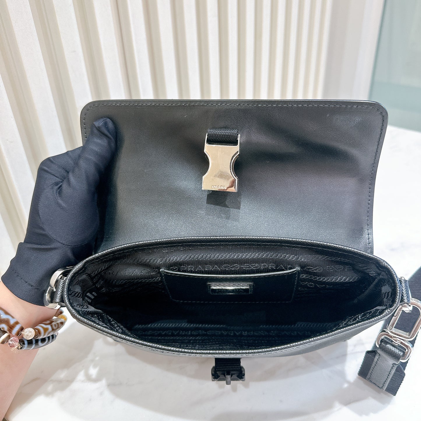 Prada Renylon and Saffiano Leather Crossbody