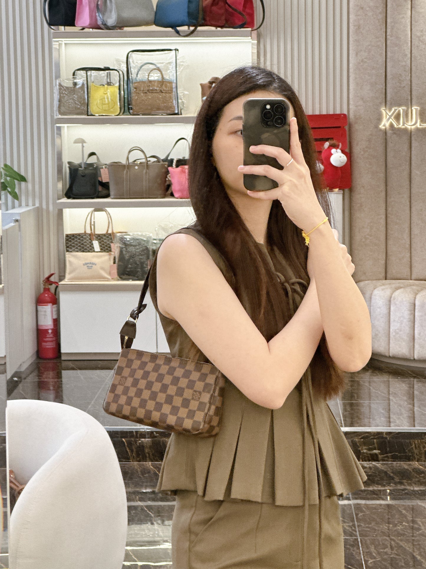 LV Pochette Accessoires in Damier Ebene