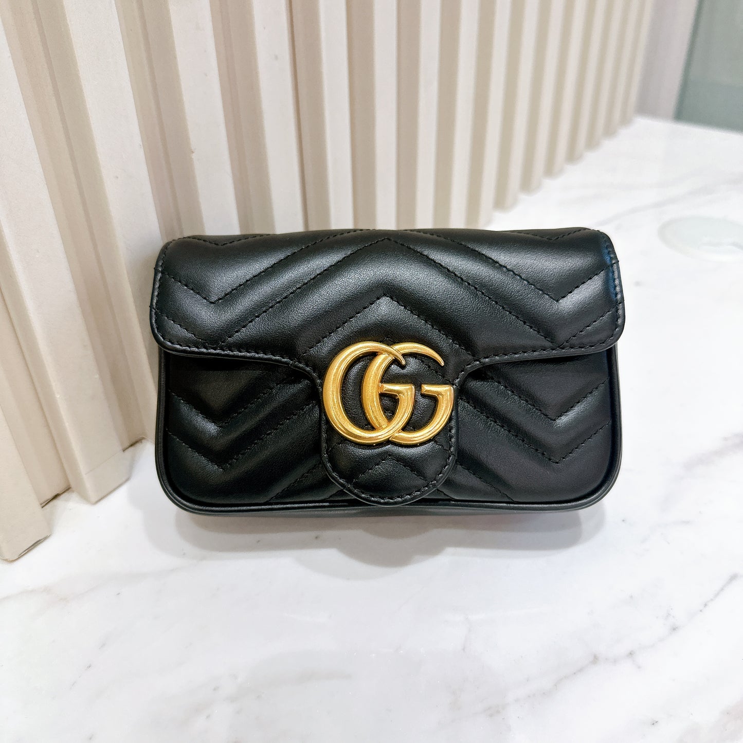 Gucci Marmont Supermini in Black GHW