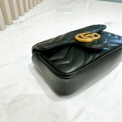Gucci Marmont Supermini in Black GHW