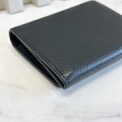 Prada Tri Fold Black Wallet in Calfskin