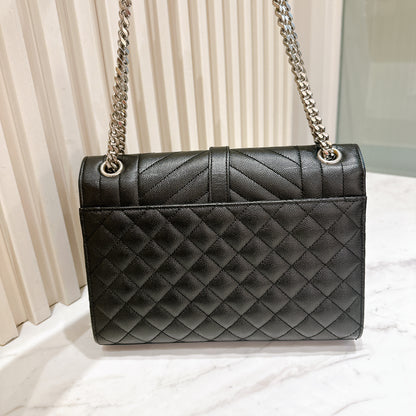 YSL Medium Envelope in Black SHW