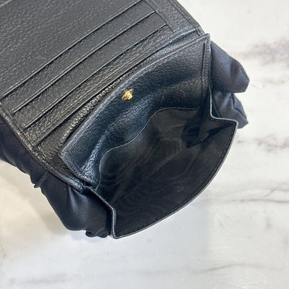 Prada Tri Fold Black Wallet in Calfskin