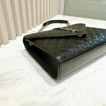 YSL Medium Envelope in Black SHW