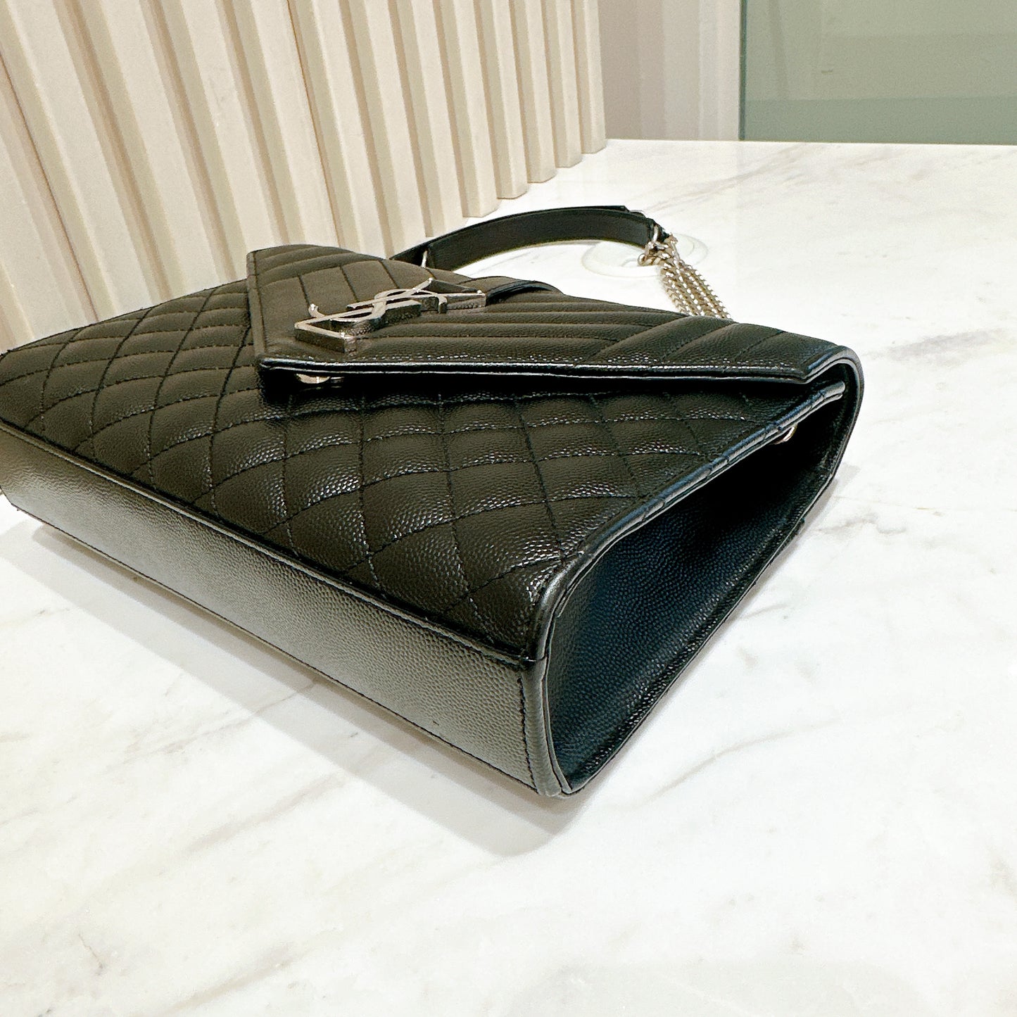 YSL Medium Envelope in Black SHW