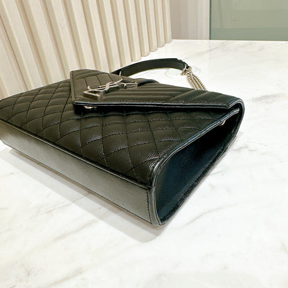 YSL Medium Envelope in Black SHW