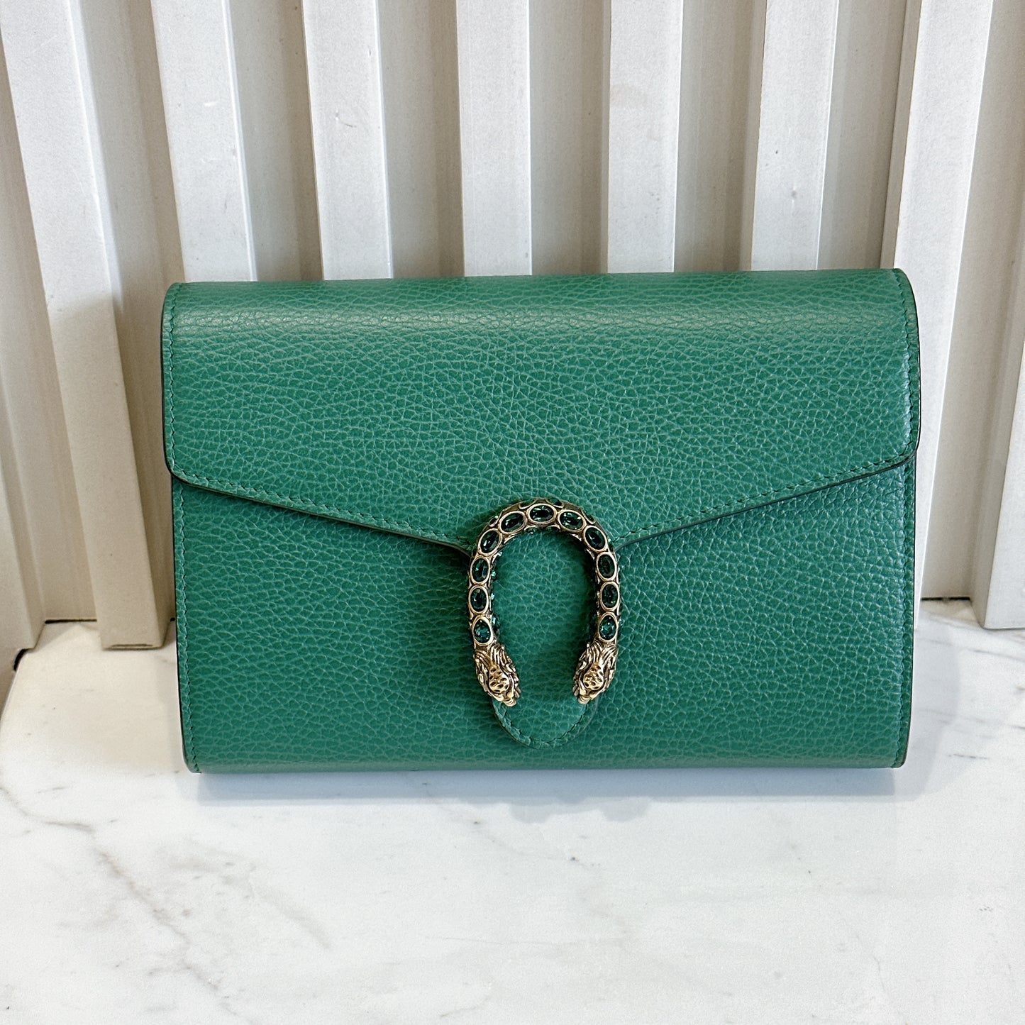 Gucci Dionysus Wallet On Chain in Green