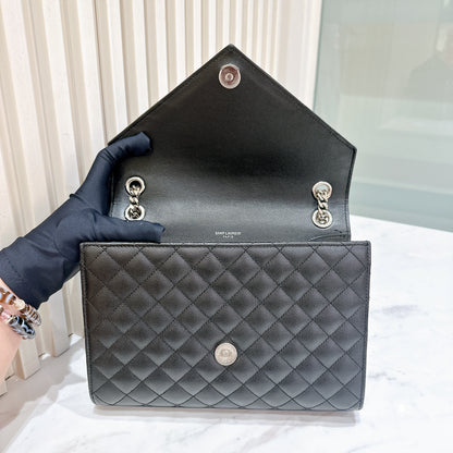 YSL Medium Envelope in Black SHW