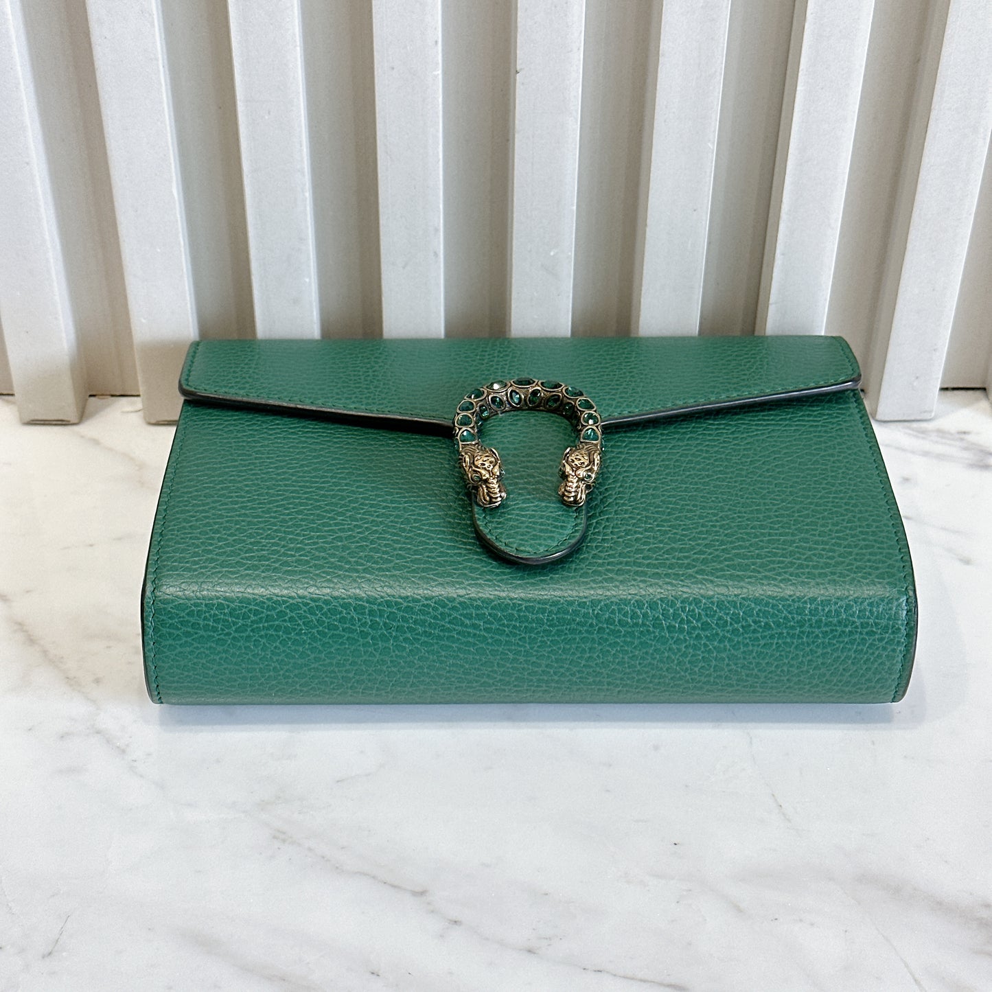 Gucci Dionysus Wallet On Chain in Green