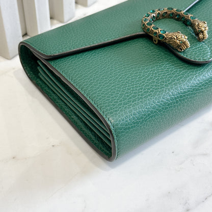 Gucci Dionysus Wallet On Chain in Green