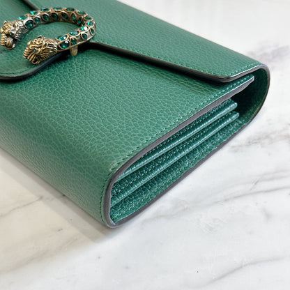 Gucci Dionysus Wallet On Chain in Green