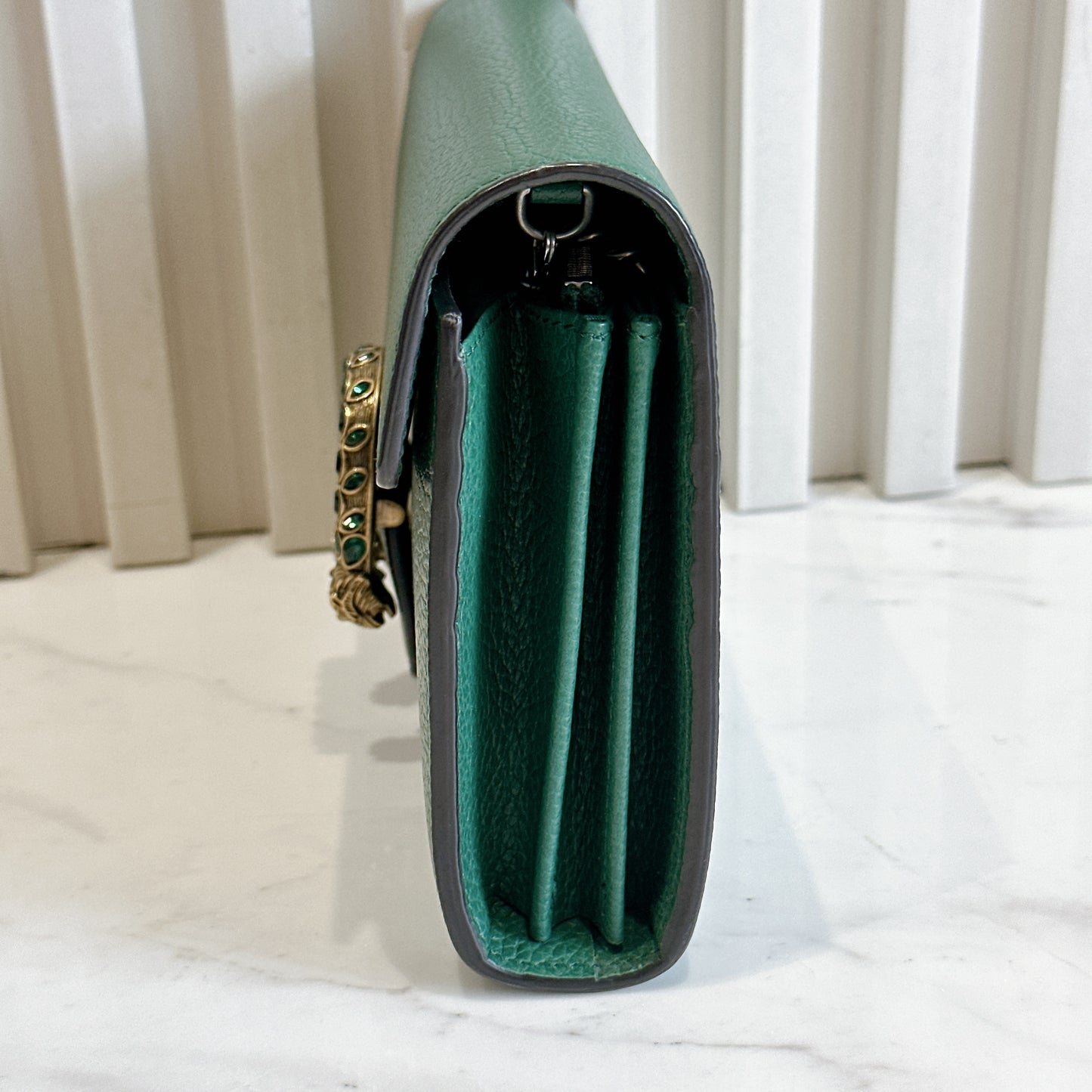 Gucci Dionysus Wallet On Chain in Green