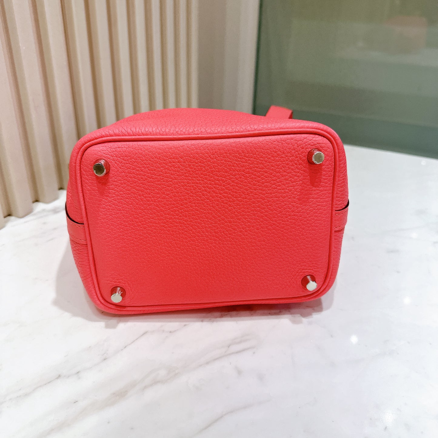 Hermes Picotin 18 in Rose Azalee PHW