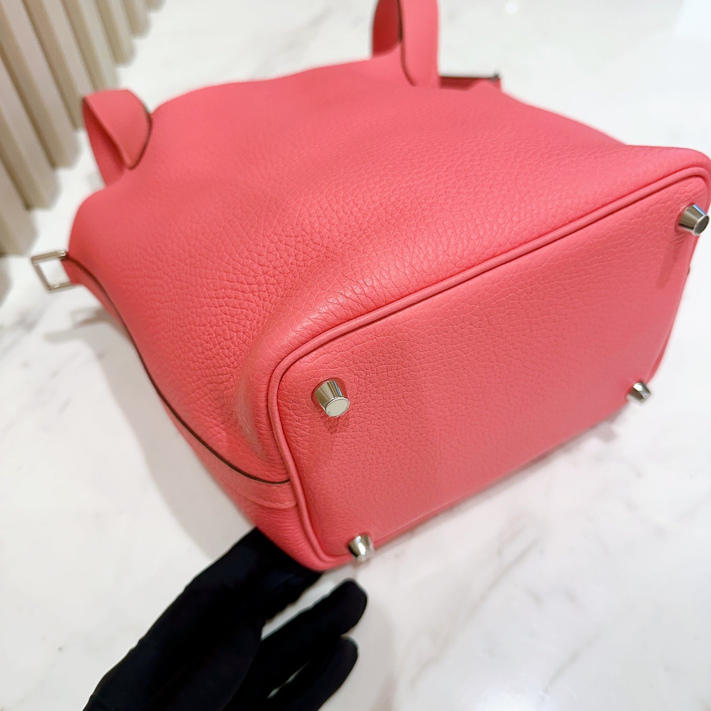Hermes Picotin 18 in Rose Azalee PHW