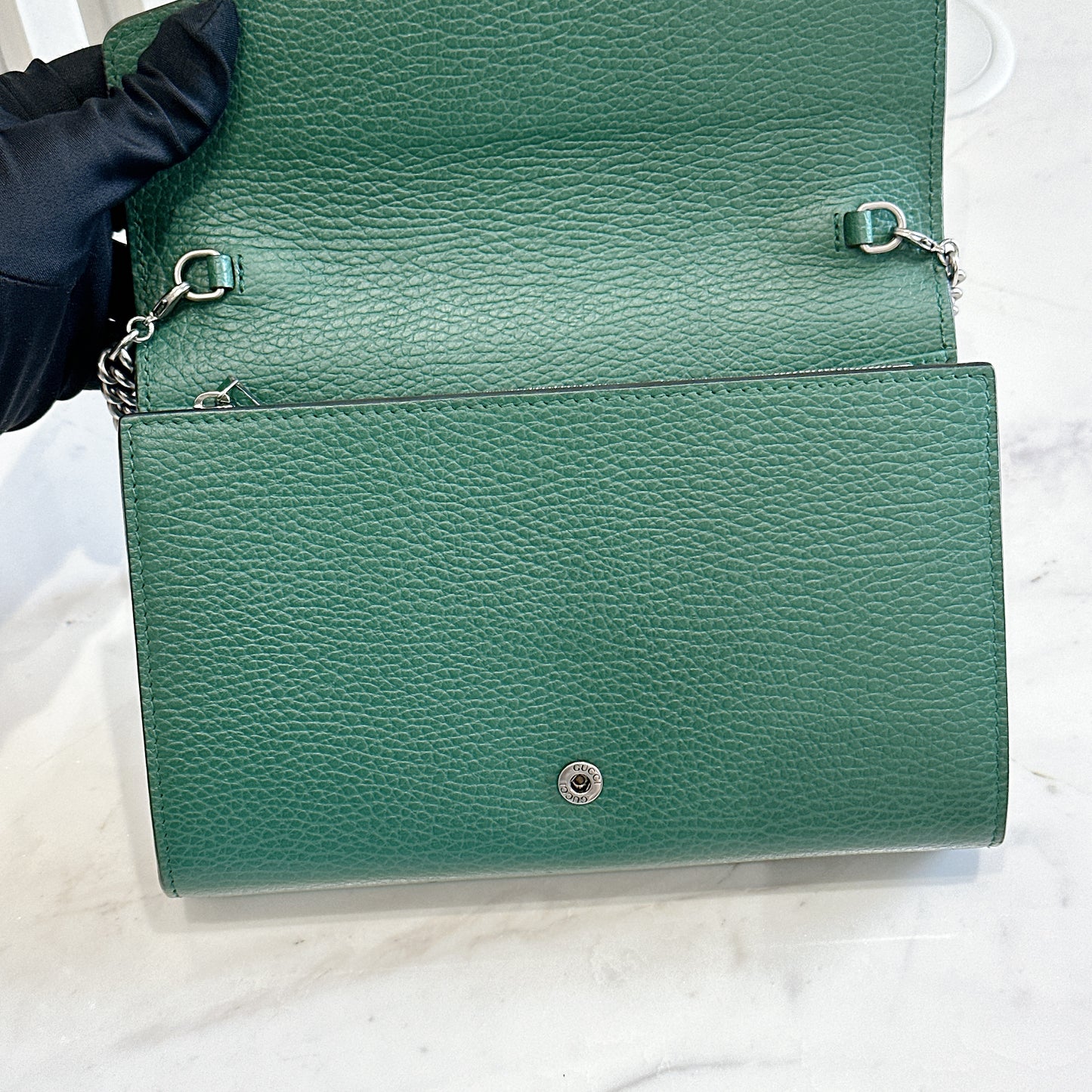 Gucci Dionysus Wallet On Chain in Green