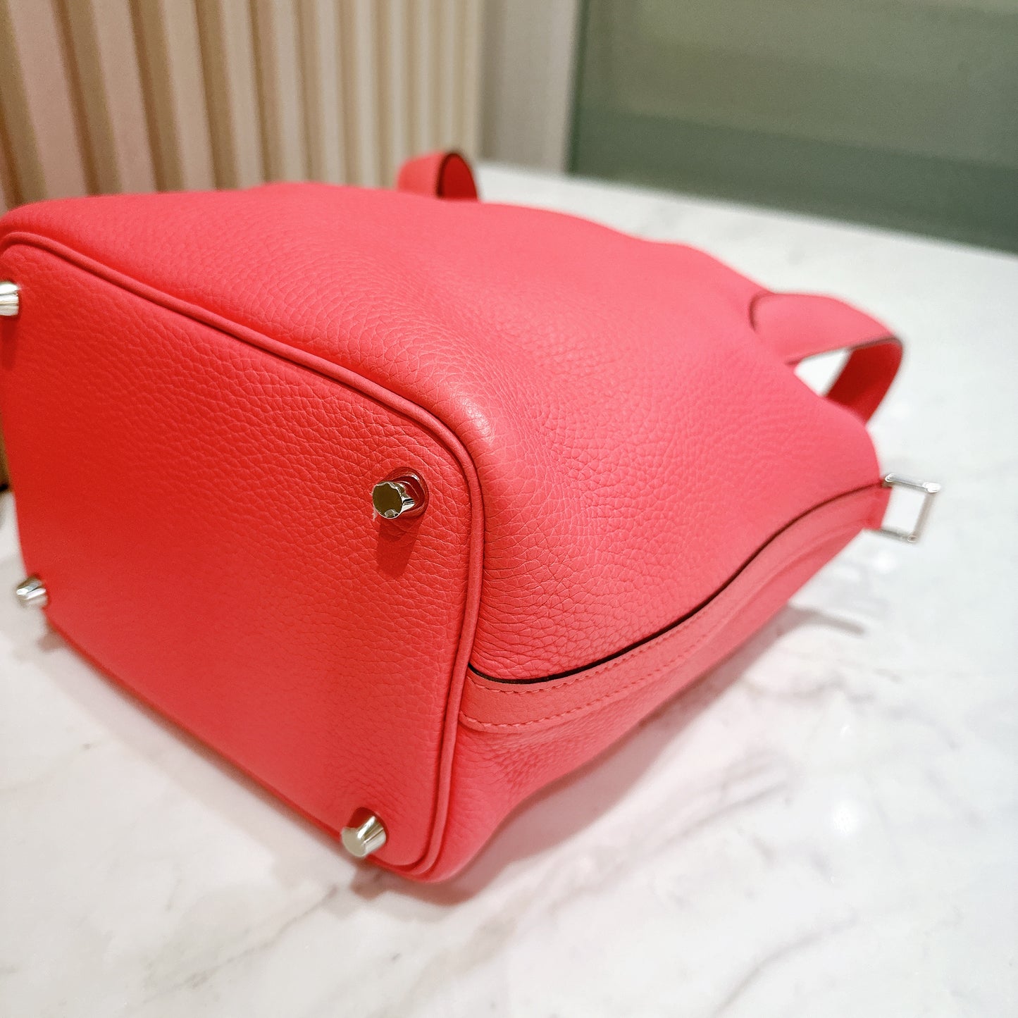 Hermes Picotin 18 in Rose Azalee PHW