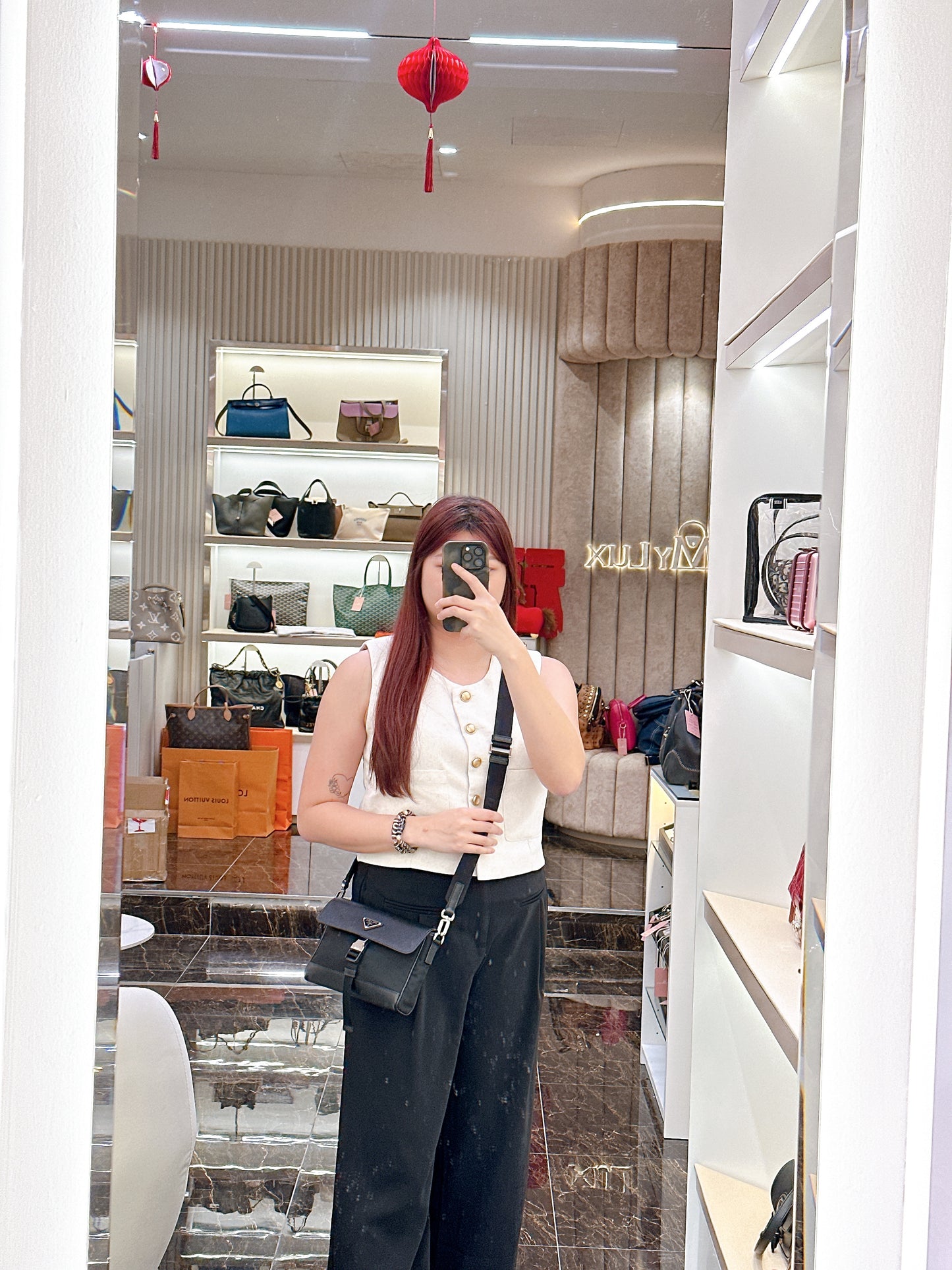 Prada Renylon and Saffiano Leather Crossbody