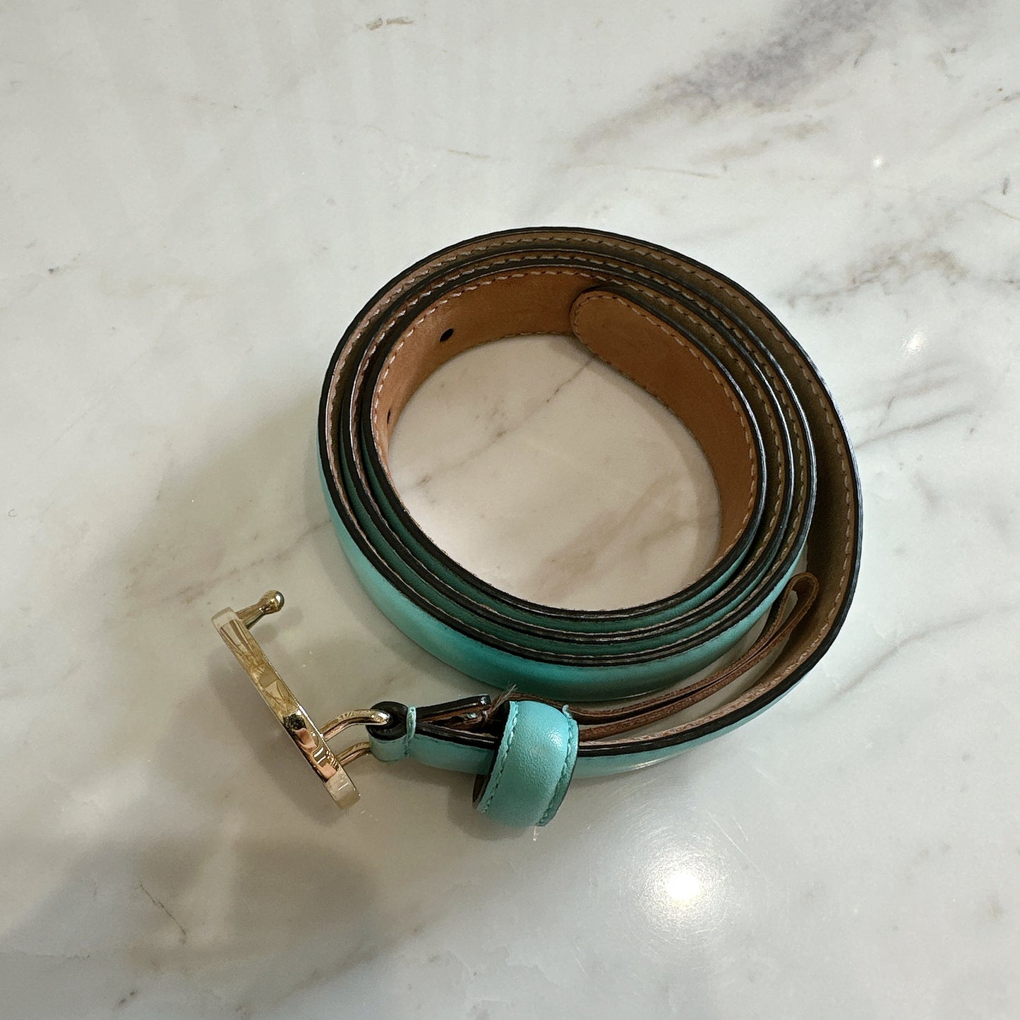 Gucci Interlocking Belt in Turquoise