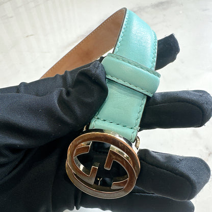 Gucci Interlocking Belt in Turquoise