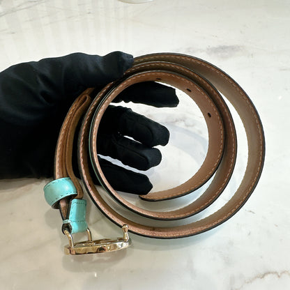 Gucci Interlocking Belt in Turquoise