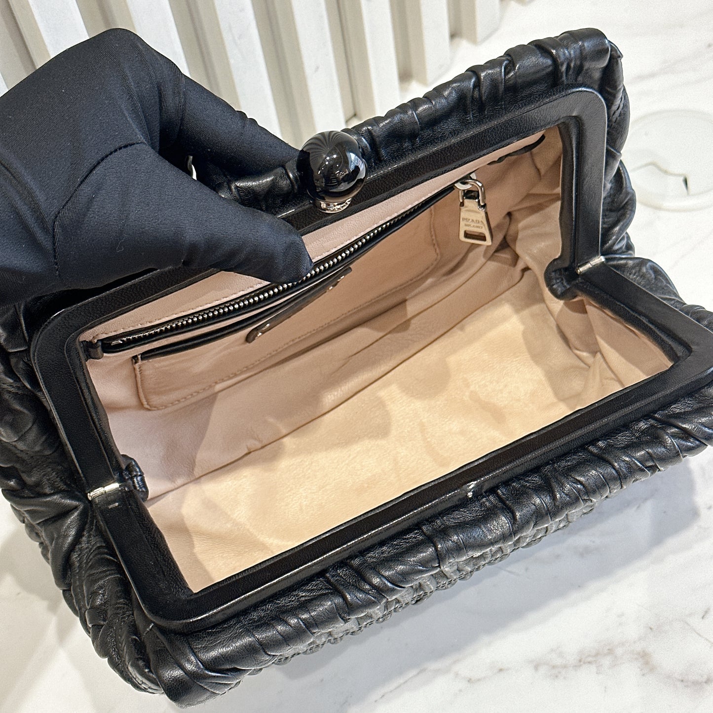 Prada Nappa Gaufre Clutch