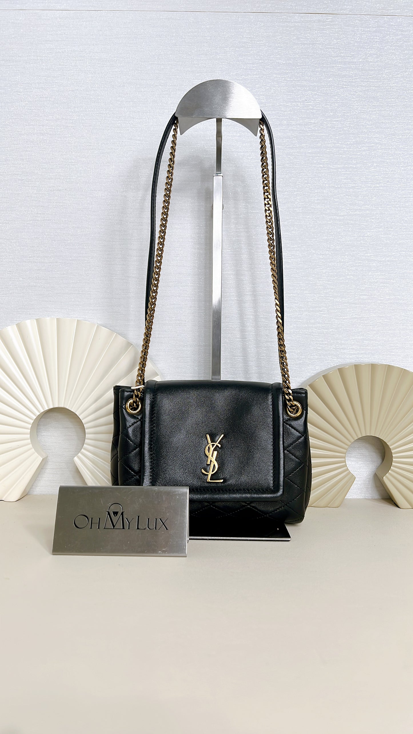 YSL Mini Nolita in Black GHW