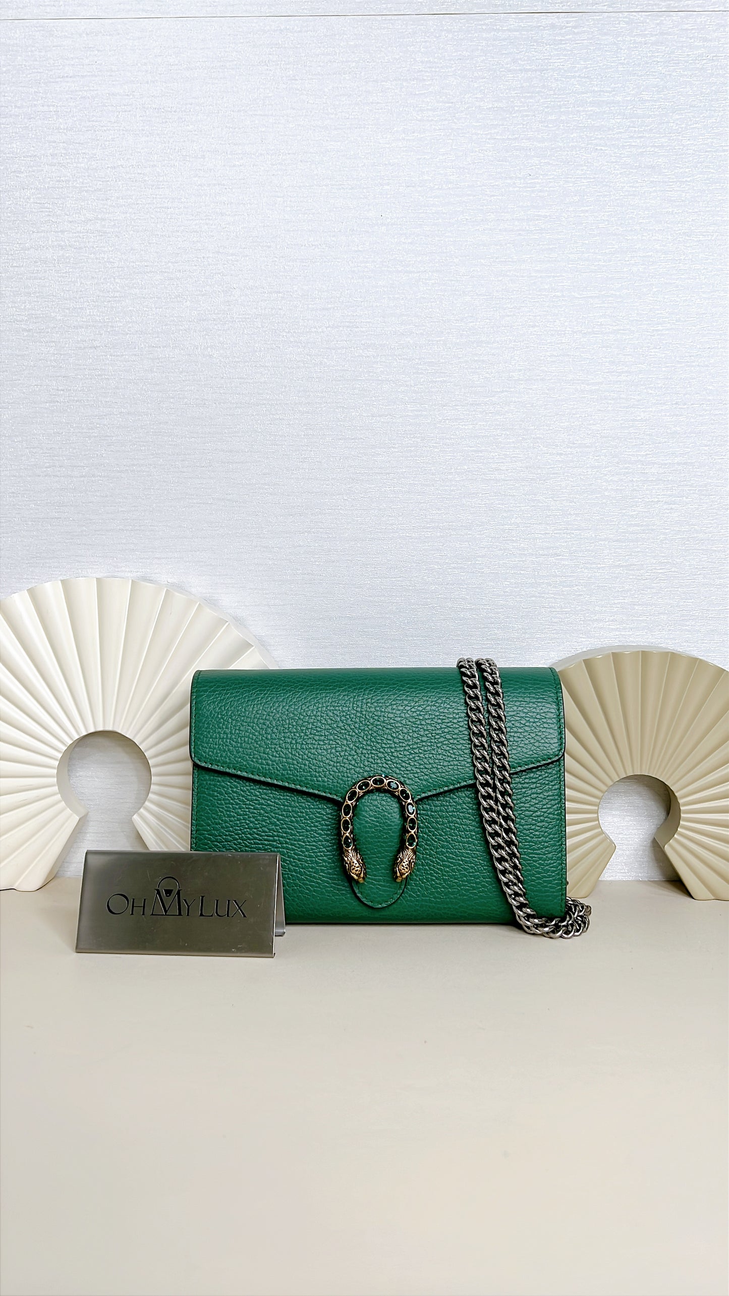 Gucci Dionysus Wallet On Chain in Green