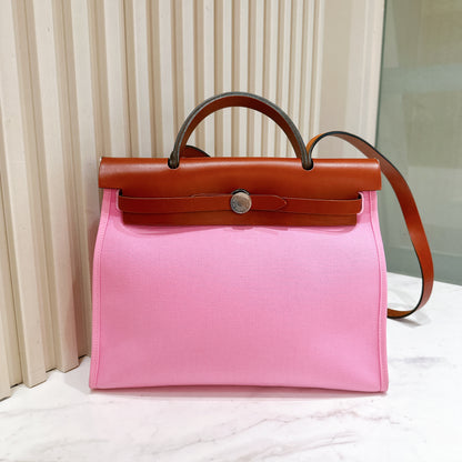 Hermes Herbag Zip 31 Magnolia / Fauve