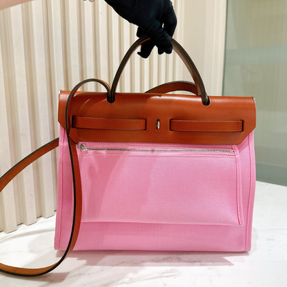 Hermes Herbag Zip 31 Magnolia / Fauve