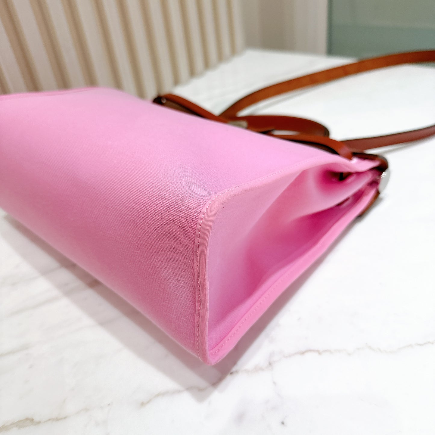 Hermes Herbag Zip 31 Magnolia / Fauve