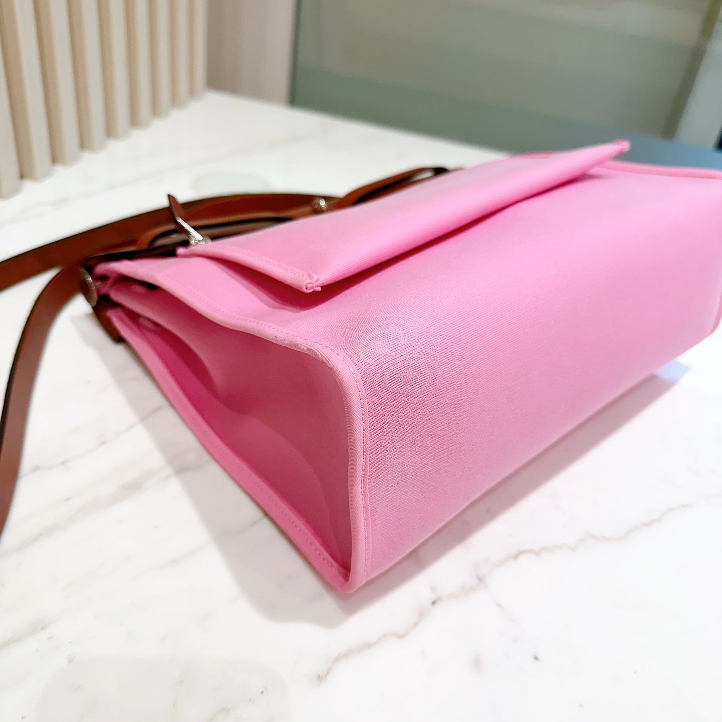 Hermes Herbag Zip 31 Magnolia / Fauve