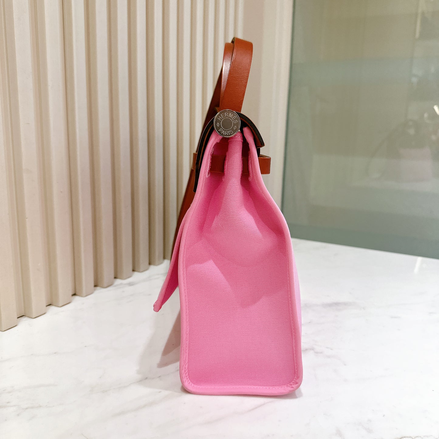 Hermes Herbag Zip 31 Magnolia / Fauve