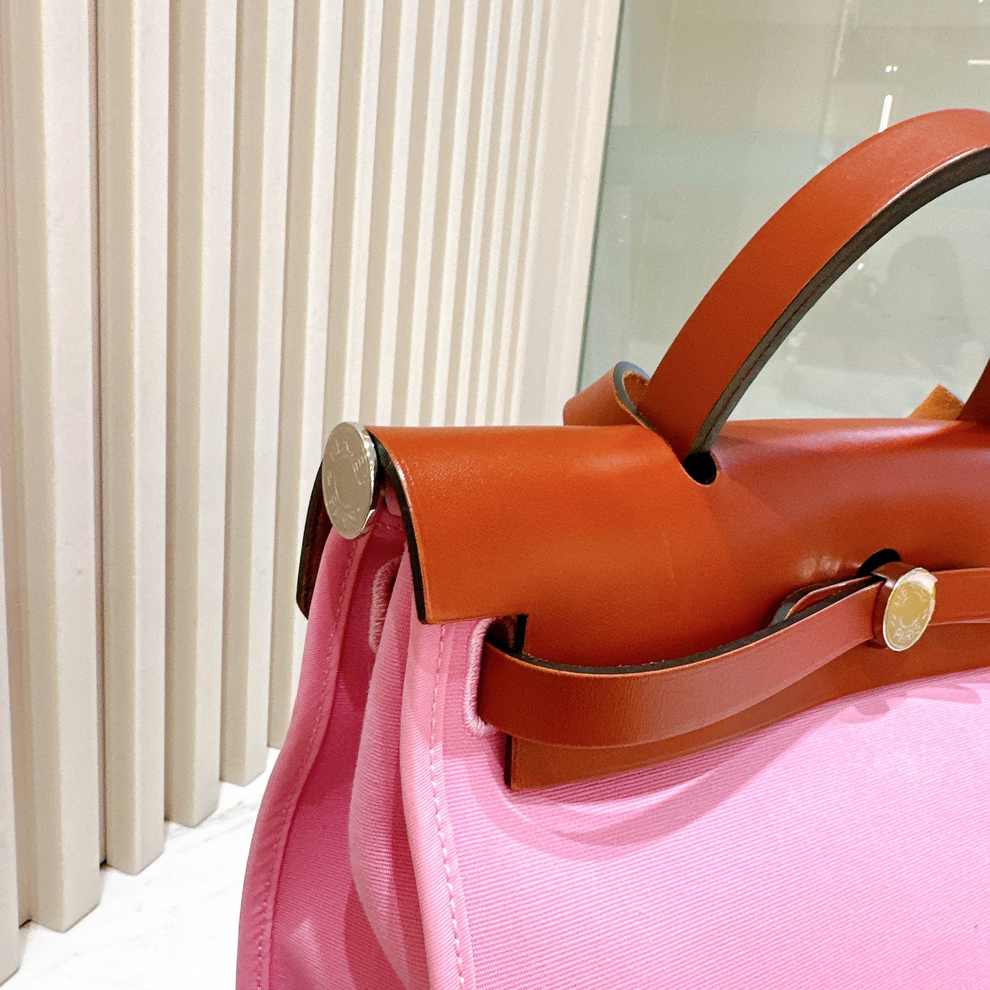 Hermes Herbag Zip 31 Magnolia / Fauve