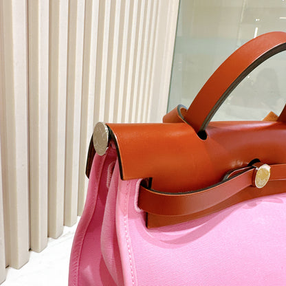 Hermes Herbag Zip 31 Magnolia / Fauve