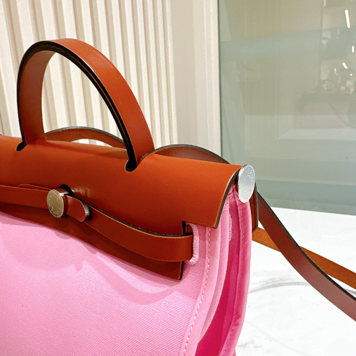 Hermes Herbag Zip 31 Magnolia / Fauve