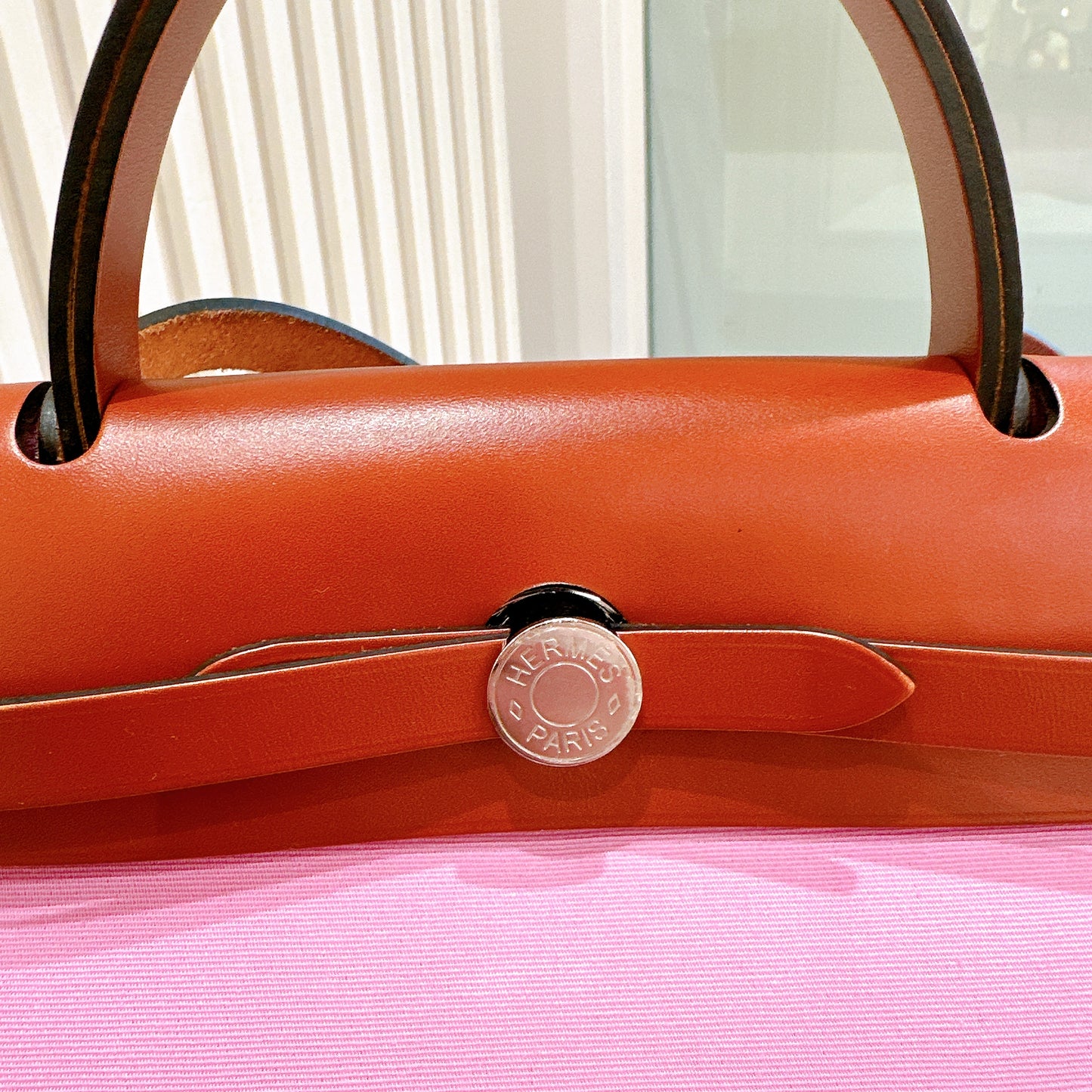 Hermes Herbag Zip 31 Magnolia / Fauve