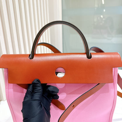 Hermes Herbag Zip 31 Magnolia / Fauve