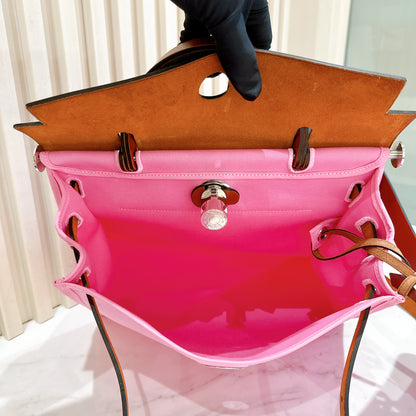 Hermes Herbag Zip 31 Magnolia / Fauve