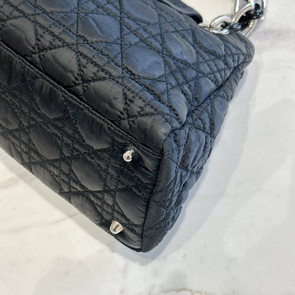 Dior Black Nylon Cannage Tote