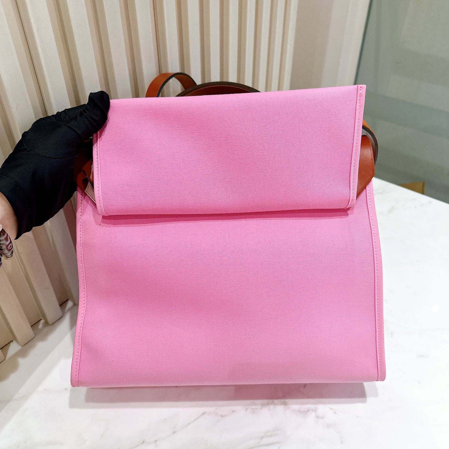 Hermes Herbag Zip 31 Magnolia / Fauve