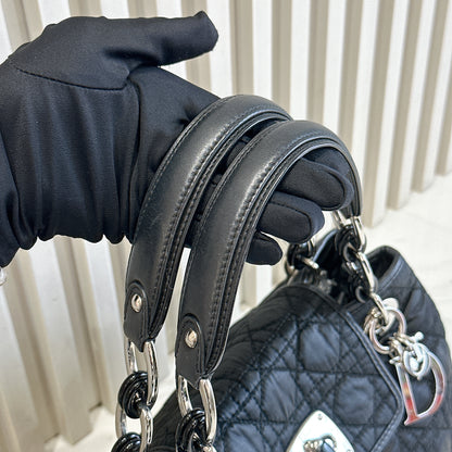 Dior Black Nylon Cannage Tote