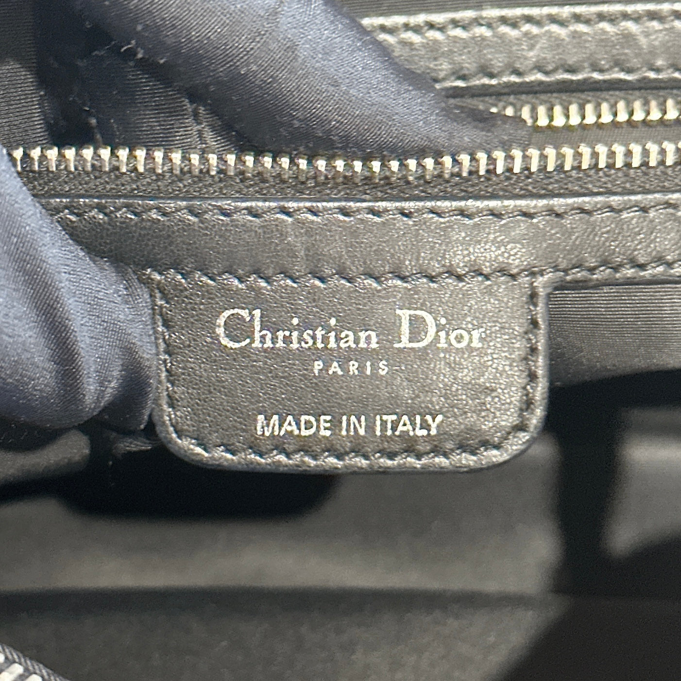 Dior Black Nylon Cannage Tote