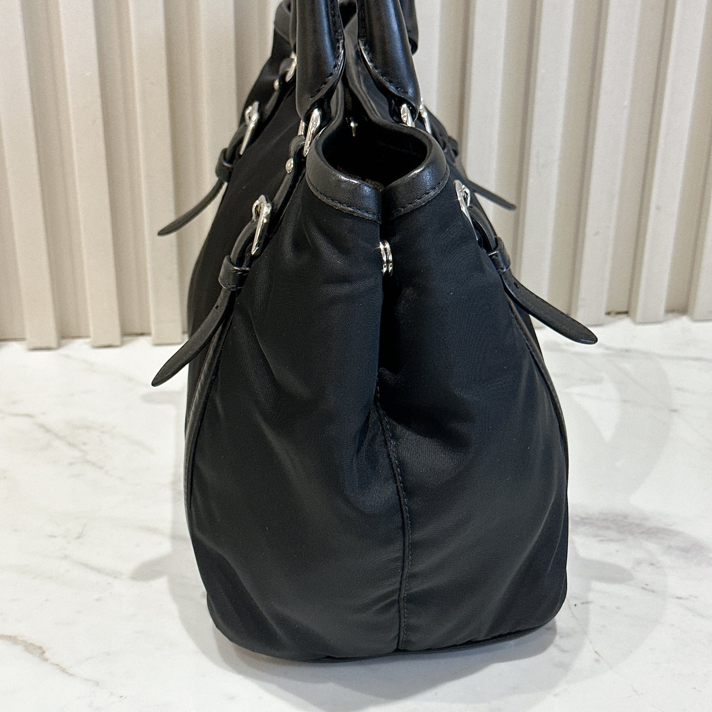 Prada BN1841 Tessuto Black 2 Way Tote