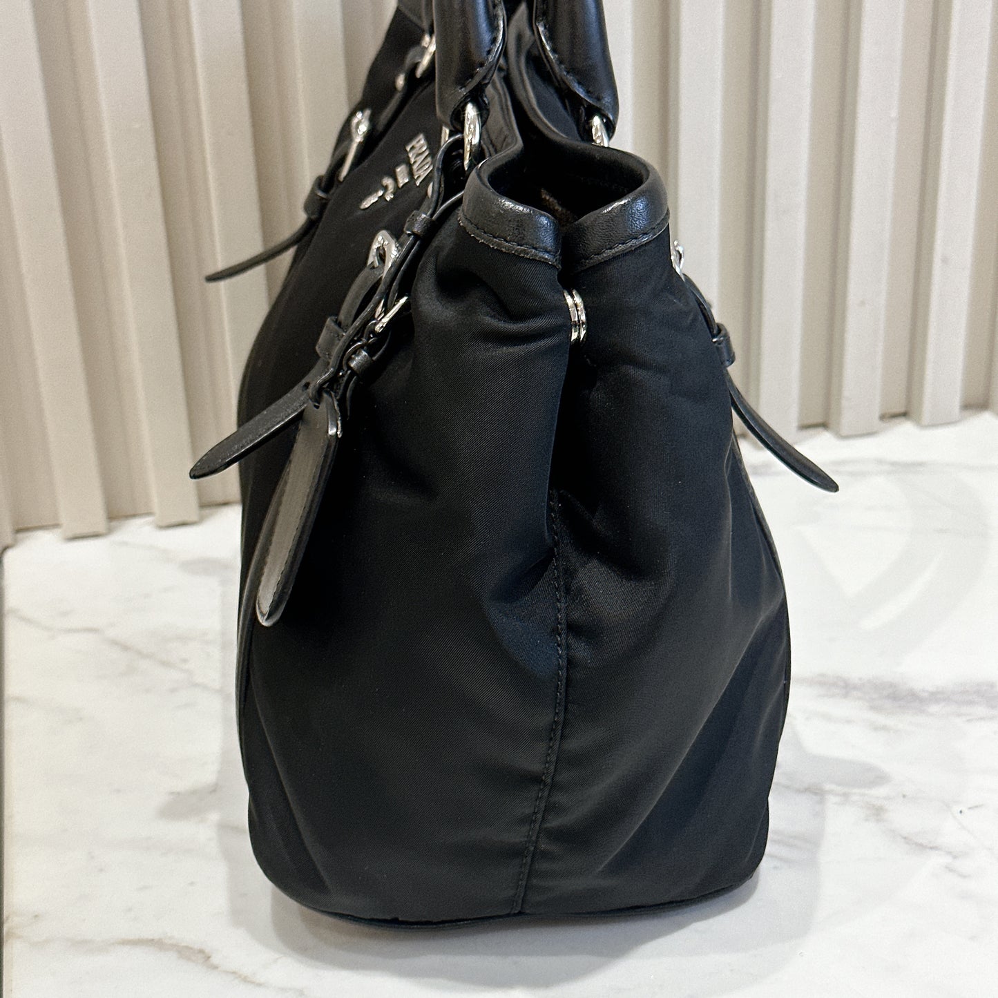 Prada BN1841 Tessuto Black 2 Way Tote