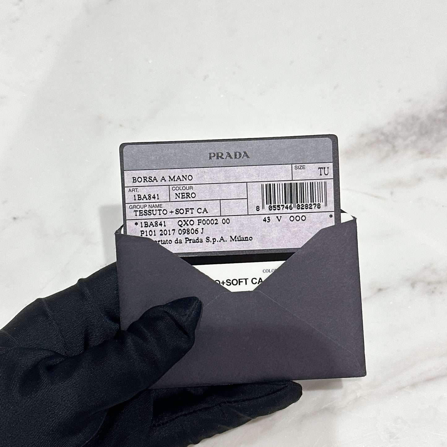 Prada BN1841 Tessuto Black 2 Way Tote