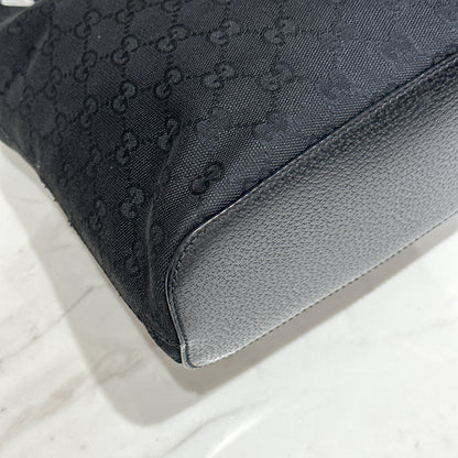 Gucci GG Canvas Black Hobo in Pig Leather