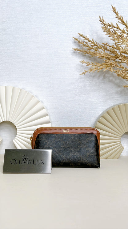 Celine Small Cosmetic Pouch in Tan