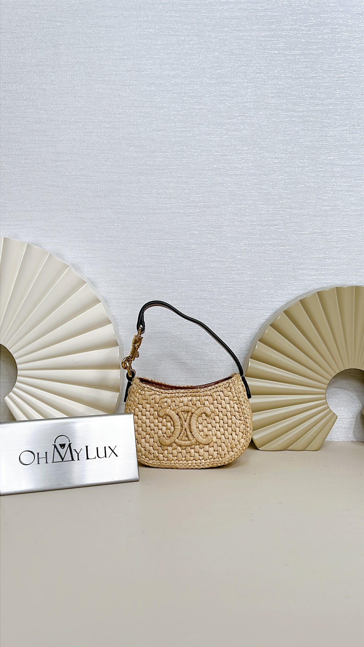 Celine Micro Tilly in Raffia
